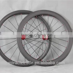 56mm Clincher Wheels Red R36 Hub Carbon Wheels Red Nipples Full Carbon Wheels China W56C thumbnail-1