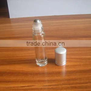 6ml Frosted Roll on Glass Bottle With White Cap thumbnail-3