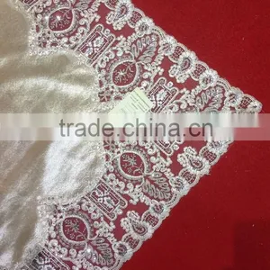 Velvet Tablecloth With Lace thumbnail-2