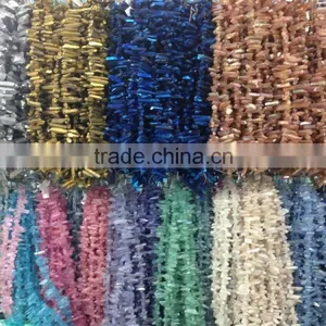 15.5 Inches of Tiny Mystic Titanium AB Quartz Points Strand Bulk,Rainbow White Raw Crystals Stick Beads Point Pendants Jewelry thumbnail-1