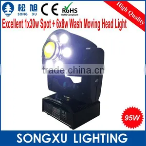 Wash Moving Head Light, 30W Spot With 6x8w LED Wash Moving Head, DJ Disco Led Wash Stage Light thumbnail-2