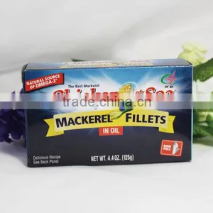Canned Mackerel Fillets With Vegetable Oil thumbnail-3