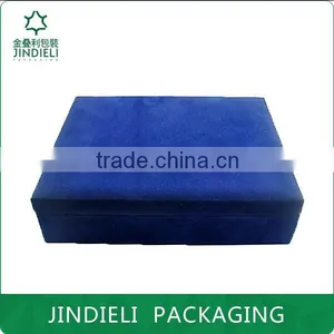 Beautiful Blue Velvet Cosmetics Boxes With EVA Inside thumbnail-1