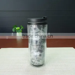Custom Logo Double Wall Plastic Color Changing Magic Coffee pp Tumbler thumbnail-5