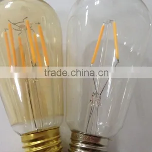 CE ETL VINTAGE EDISON 8W 6W E27 ST64 LED FILAMENT 110V BULB LED BULB LIGHTS DIMMABLE WITH AMBER GLASS Led Filament Lamp FOR USA thumbnail-2