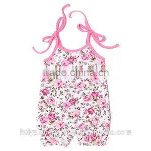Baby Clothing China Pink Floral Pattern Cotton Romper for Gift Baby thumbnail-2