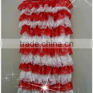 Hot Sale ! Red and White Comfortable Strapless Lace Romper for Kids thumbnail-1