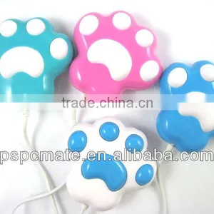 4 Port High Speed School Tablet USB 2.0 Hub Bear Foot Shape thumbnail-1