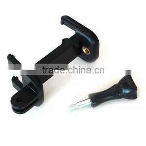Dual Connector Camera Adapter 1/4"-20 Screw Spring Clip Mount Bracket for Tripod Monopod thumbnail-6