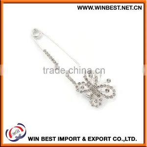 China Wholesale Costume Jewellery Trendy Brooches, Rhinestone Pin for Wedding thumbnail-1