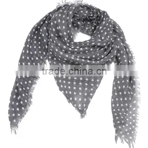 Dot Print With Fringer Men's Scarf thumbnail-1