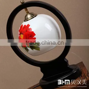 Hand Paint Pony Flower Antique Table Lamp for Bedroom thumbnail-4