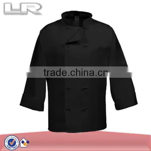 Men's Black 3/4 Sleeve Chef Coat thumbnail-1