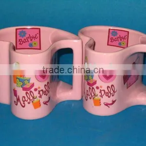 YF28022 Porcelain Heart Shaped Coffee Mug thumbnail-1