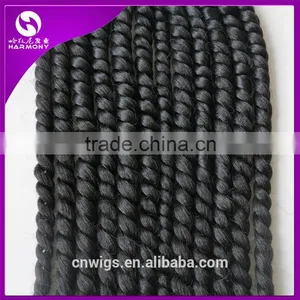 ( Dark Brown 2# ) STOCK 18inch 100grams Pure Color Havana Crochet Twist Hair Extensions for Dread Locks Hair Making thumbnail-3