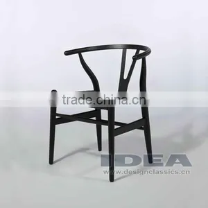 DC6013 Replica Hans Wegner Wishbone Chair - Beech Solid Wood in Black Color thumbnail-1