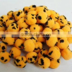 Factory Supply Terylene Color Wool Pom Poms for Christmas Decoration thumbnail-1