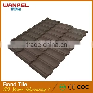 Wanael Building Material Bond Stone Coated Steel Roofing Tiles With Low Price thumbnail-2
