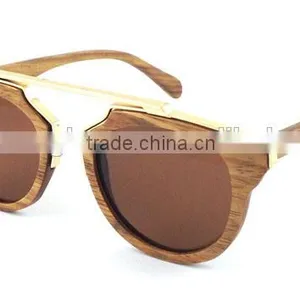 2015 OEM Custom Logo New Fashion Wood Sunglasses thumbnail-1