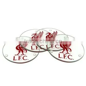 LFC Design Round Glass Coaster for Football Club Decoration thumbnail-1