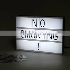 Cinema Vintage Style Light up Your Life Light Box Cinematic Retro Studio A4 Free Combination Letters Decration Led Light Box thumbnail-3