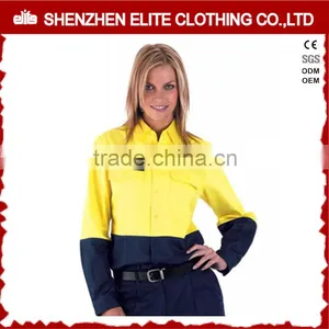 High Quality 100% Cotton Safety hi Vis Shirts for Women thumbnail-1
