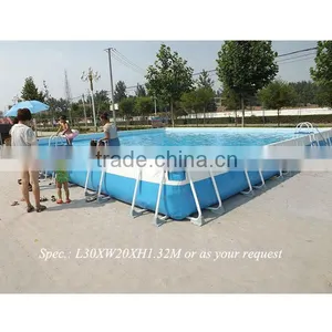 1.32M Height 0.9mm Netted PVC Tarpaulin Inflatable Swimming Pool thumbnail-1
