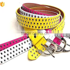 2015 Fashion Women Studded PU Belt Rhinestone Belt thumbnail-1