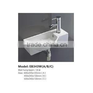 Wall Mounted Wash Hand Ceramic Sink EB343WA/B/C thumbnail-1