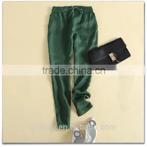 Elastic Draw Cord Comfort All-match Casual Trousers for Ladies Pants thumbnail-1