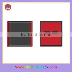 Custom Design Two-Tone Pu Leather Cufflink Packaging Box Wholesale thumbnail-2