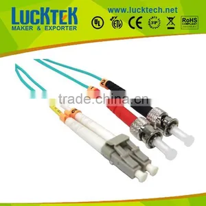 LC to ST Multimode, Duplex, 50/125, 10 Gig OM3 Fiber Jumper thumbnail-1