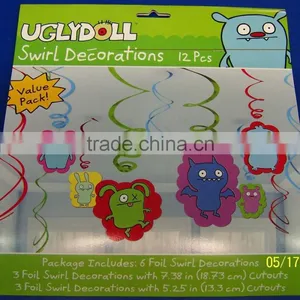 Coloured Music Notes Hanging Swirl Ceiling Dangling Danglers Decorations thumbnail-4