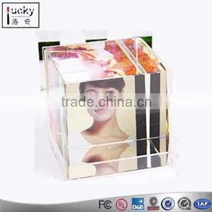 Personalized Custom Crystal Glass Acrylic Frame Photo Paperweight thumbnail-1