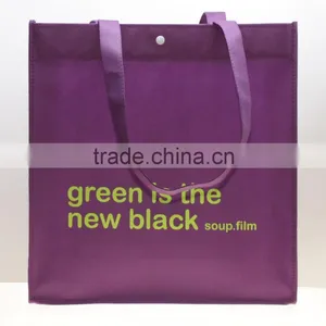 Non-Woven Two-Tone Shopper Tote Bag thumbnail-3