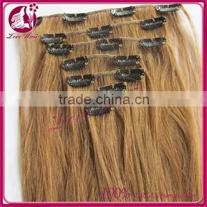 2014 Top Quality Finest Fashion Grade 7A 100% Human Remy Virgin All Cuticle Clip Hair thumbnail-1