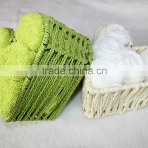 Beautiful Cotton Gift Towel,Face Towel With Paper Iron Basket thumbnail-1