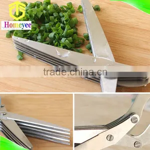 Cutting Easy to Clean Best Quality Multipurpose Herb Scissors 5 Blade Stainless Steel thumbnail-1