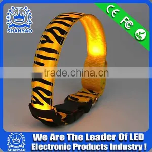Wholesale LED Yellow Braided Nylon Choke Collar For Dog thumbnail-2