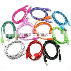 Fabric Braided Micro USB Cable Data Sync and Charger Cable for SAMSUNG HTC Android Phones thumbnail-4