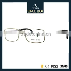Diamond Metal Spectacle Frames With Non-slip Silicone Nose Pad and Very Light Aluminium Temples Eyewear Optical Frames RM00471 thumbnail-1