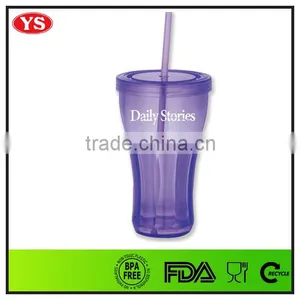 16oz Customized Plastic Soda Cups With Lid and Straw thumbnail-5
