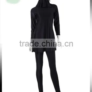 Ladies Modest Swimwear Women Muslim Swimsuit Black Bathers Burqa Bathing Suit thumbnail-1
