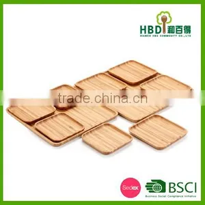 Whole|sale Distinctive Bamboo Wood Food Serving Dish Tray thumbnail-6