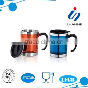 Custom Non-spill Coffee Thermos Stainless Steel Travel Mug, Travel Plastic Mug, Tumbler Mug thumbnail-1