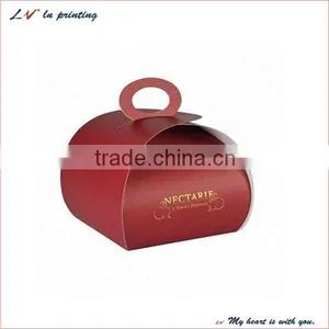 Fancy Custom Food Grade Decorative Paper Cake Box With Foil Stamping/ Cake Box With Handle thumbnail-1