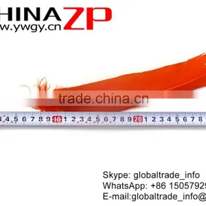 CHINAZP Factory Natural Feather Dyed Orange Solid Color Turkey Feathers for Fashion Show thumbnail-4