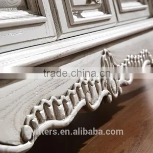 Palace Royal White Wooden Bathroom Vanity Furniture Exquisite Carved Solide Wood WTS807 thumbnail-4