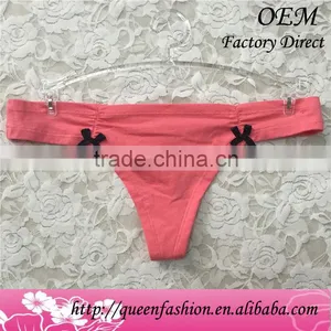 Light Pure Color Good Quality Thong Anti-Static Good Quality Woman Underwear Camouflage T-back thumbnail-1