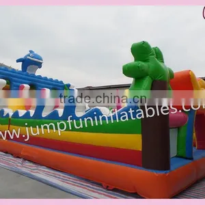 Inflatable Fun City Supplier / PVC Tarpaulin Playground / Large Slide thumbnail-2